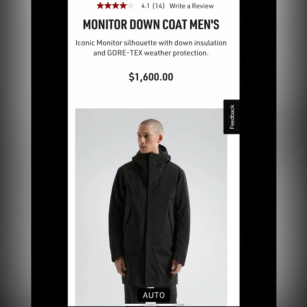 Arc'Teryx Monitor Down Coat Men’s XXL Black - Picture 7 of 7